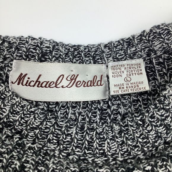 Michael Gerald Mens Long Sleeve Knit Sweater Size Large‎ - Picture 4 of 5